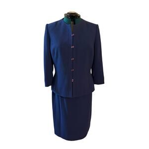 Emily Women’s jacket and dress set Size 16 Burgundy EUC